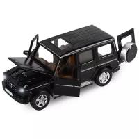 Машинка металл. 1:32 Mercedes-Benz G350d, черный, откр. капот, передние и задняя двери, свет, звук, инерция