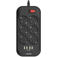 Сетевой фильтр LDNIO 6 Power Socket with 4 USB SE6403 (Черный)