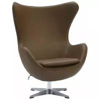 Кресло EGG CHAIR коричневый / Кресло в гостиную / Кресло на дачу / Кресло к дивану / Мягкое кресло / Кресло в офис / Кресло руководителя