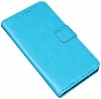 Чехол-книжка MyPads для iPhone 12 (6.1) / iPhone 12 Pro (6.1) из качественной импортной кожи с подставкой застежкой и визитницей голубой
