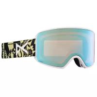 Сноубордическая, лыжная маска со съёмной линзой ANON WM3 Goggles + Spare Perceive Lens + MFI Face Mask, желтый