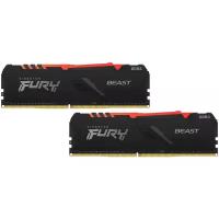 Оперативная память Kingston FURY Beast RGB 16 ГБ (8 ГБ x 2 шт.) DDR4 DIMM CL16 KF426C16BBAK2/16