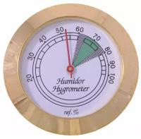Гигрометр механический для измерения влажности 35 мм. золото 596-003
