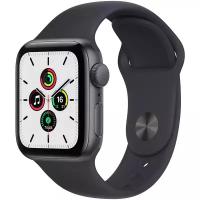 Умные часы Apple Watch SE GPS 44мм Aluminum Case with Sport Band, серый космос/тёмная ночь