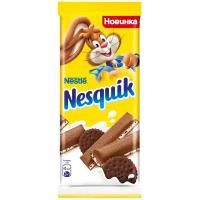 Шоколад Nesquik молочный с молочной начинкой и какао-печеньем, 95 г