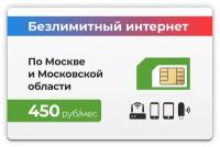 SIM-карта МегаФон + тариф Безлимитный интернет 4G (Москва и Московская область) за 400 руб в месяц