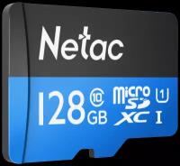 Netac Карта памяти NeTac P500 Standard MicroSDXC 128GB U1/C10 up to 80MB/s, retail pack card only