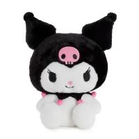 Мягкая игрушка Санрио Куроми с розовым 22 см / Sanrio Kuromi Hello Kitty 22 cm