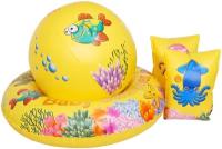 Набор для игр на воде Baby Swimmer: надувной круг, надувной мяч, надувные нарукавники