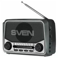 Радиоприёмник SVEN SRP-525, 3 Вт, FM/AM/SW, USB, microSD, аккумулятор, 150-20000 Гц, черный, SV-017156, 1 шт