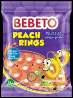 Мармелад Bebeto Peach rings, 70 г, 12 шт. в уп