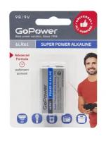 Батарейка 9V Крона щелочная GoPower 6LR61 в блистере 1 шт