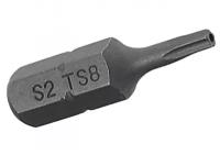 Бита TORX TS8Hх25мм 1/4 5-ти гранная с отверстием JTC-1192508