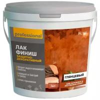 Лак акриловый глянцевый финиш защитно-декоративный PROFESSIONAL, лак строительный, лак для дерева, для гипса, для бетона 1кг