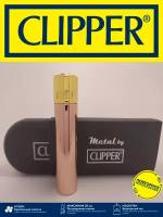 Турбо Зажигалка Clipper металлическая Black