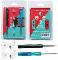 Набор металлических застежек Joy-Con Nintendo Switch + Отвертка крестовая + Y для ремонта / Защелка - застежка Aolion