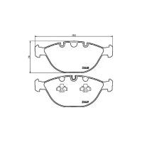 Дисковые тормозные колодки передние Textar 2344801 для BMW X5 (4 шт.)