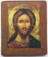 Православная Икона Господь Вседержитель (Пантократор), деревянная иконная доска, левкас, ручная работа (Art.1109М)