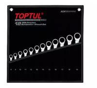 Набор ключей комбинир. 8-19мм 12шт с трещоткой (черное полотно) TOPTUL (GPAQ1202)