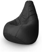 Кресло-мешок Груша XXXXXL-Комфорт 400л. Большой, черный оксфорд (UmLoft пуф, бескаркасная мягкая мебель)