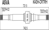 Полуось правая 22x742x22 Asva KASHCRTRH Hyundai / Kia (Mobis): 495001M010 Hyundai Elantra (Fd). Hyundai I30 Cw (Fd)