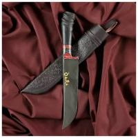 Нож Пчак Шархон - Большой, сайгак, гарда олово гравировка. ШХ-15 (17-19 см) (1 шт.)