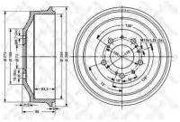 Барабан тормозной Citroen C25/Jumper, Fiat Ducato 10-14 81] STELLOX 60269906SX