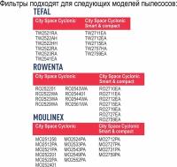 Topperr Комплект фильтров для пылесосов TEFAL, ROWENTA, MOULINEX (HEPA+Губчатый фильтр+ Микрофильтр + Щётка), 3 шт, FTL 21