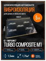 Виброизоляция Comfortmat Turbo Composite M1 (70х50см) - 5 листов / Шумоизоляция для автомобиля, квартиры, дома, дачи