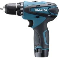 Дрель makita аккумуляторная 10.8В, 2х1.3Ачli-ion, БЗП-10мм 0-350 1300об. м, 24 14Нм, 1кг, чемодан