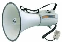 SHOW ER68S/W Мегафон 45 Вт, 15 В, выносной микрофон, сирена+свисток, вх.AUX, вес 3,3 кг, алюминий