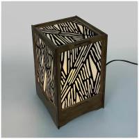 Светильник, ночник деревянный настольный Абстракция - 186