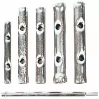 Набор ключей торцевых, трубчатых, 8-17 мм, 6 шт