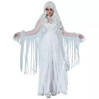 Костюм зловещий призрак взрослый California Costumes L (46-48) (платье с капюшоном, нижнее платье, брошь)