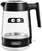 Чайник Kitfort KT-6141, черный/прозрачный