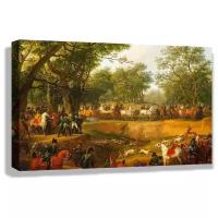 Картина 60x40 см на холсте Карл Верне - Наполеон на охоте в Компьенском лесу