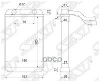 Радиатор Отопителя Салона Toyota Land Cruiser Prado 90/Surf 185 96-02 Sat арт. ST-TY89-395-0