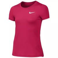 Футболка NIKE Pro Cool Top 819730-617 для девочки, цвет розовый, рус. размер 128-137 (S)