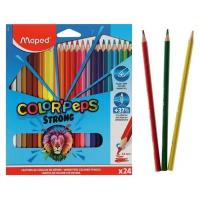 Maped Карандаши 24 цвета Maped Color Peps Strong пластиковые, повышенной прочности, европодвес