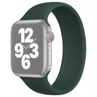 Ремешок для Apple Watch 1-6/SE 38/40 мм силиконовый эластичный InnoZone 128мм - Темно-зеленый (APWTSI-S38-11)