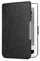 Чехол-обложка футляр MyPads для Pocketbook 622/ 623 из качественной эко-кожи тонкий с магнитной застежкой черный