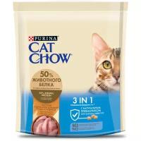 Сухой корм для кошек CAT CHOW 3 в 1 с высоким содержанием домашней птицы и с индейкой