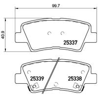 Дисковые тормозные колодки задние NISSHINBO NP6020 (1 шт.)