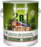 Акватекс 2 в 1 грунт-антисептик алкидный полуматовый лессирующий орегон 2,7л