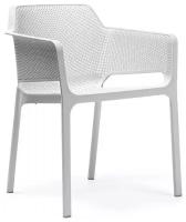 Кресло обеденное Net NARDI пластиковое для кухни, сада и дачи, цвет белый