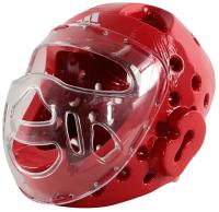 Шлем для тхэквондо с маской Head Guard Face Mask WT красный