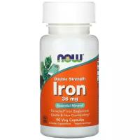 NOW Iron (Железо, двойная сила) 36 мг 90 капсул