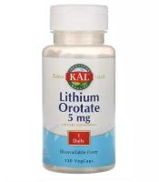 KAL Lithium Orotate (Литий Оротат) 5 мг 120 вег капсул