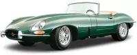 Модель автомобиля Jaguar E Cabrio 1961 Green 1:18 Bburago