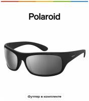 Мужские солнцезащитные очки Polaroid 07886 003 EX, цвет: черный, цвет линзы: серый, прямоугольные, пластик